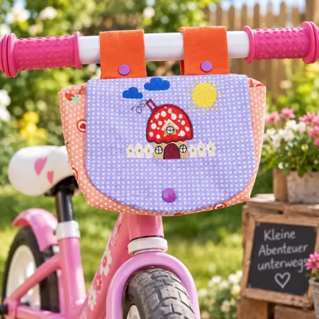 Lenkertasche Haus für Kinderfahrrad Laufrad und Roller