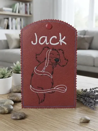Preview: Impfpasshülle mit Hunderassemotiv Name Jack