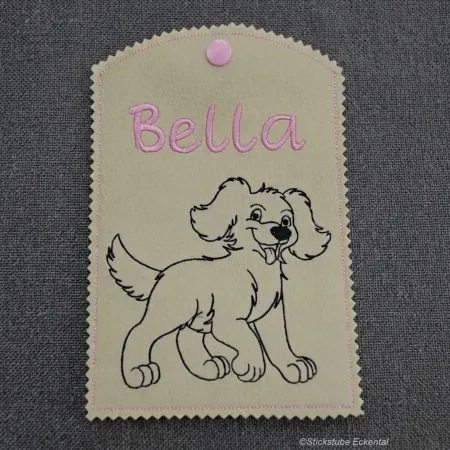 Impfpasshülle mit Hunderassemotiv Name Bella