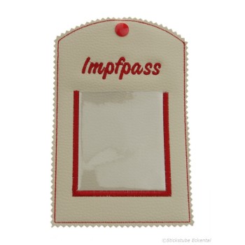 Impfpass mit bestickter Tasche