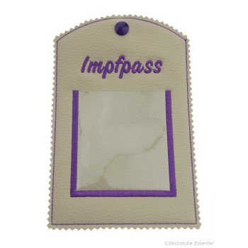 Impfpass mit bestickter Tasche