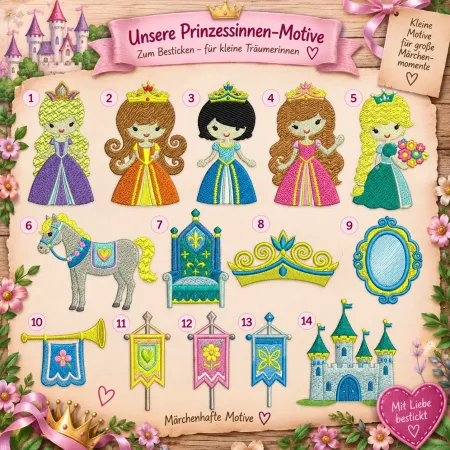 Kapuzenhandtuch Prinzessin und König mit Wunschname bestickt