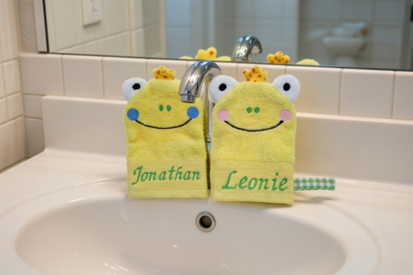 Waschhandschuh Frosch