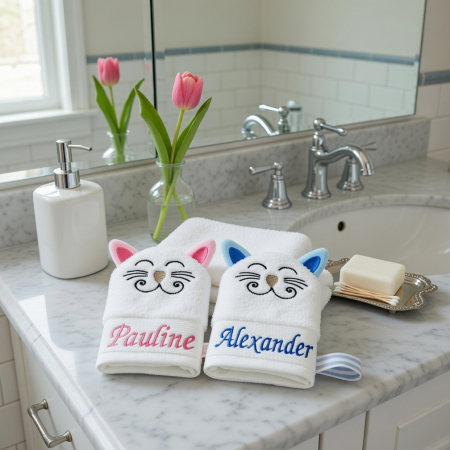 Waschhandschuh Katze