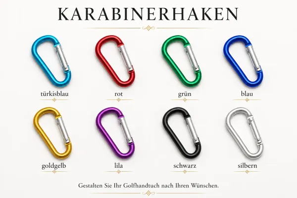 Preview: Karabinerhaken für Golfhandtücher