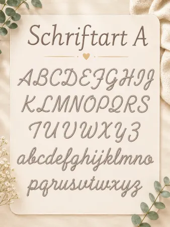 Schreibschrift Schriftart Muster A