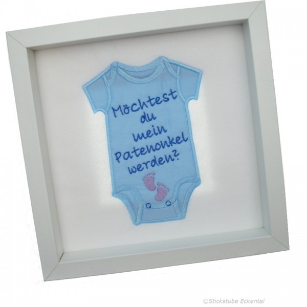 Baby Body im Rahmen Patenonkel