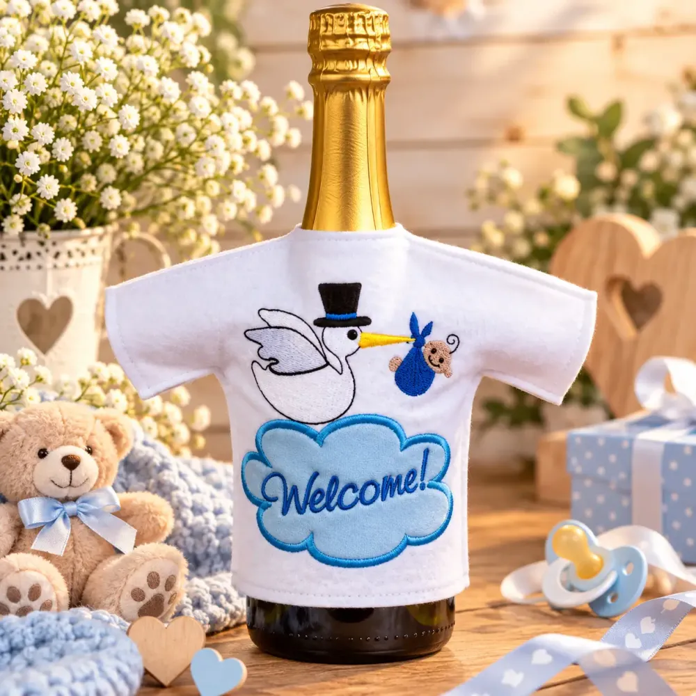 Flaschen-Shirt Welcome als originelle Geschenkverpackung für Weinflaschen
