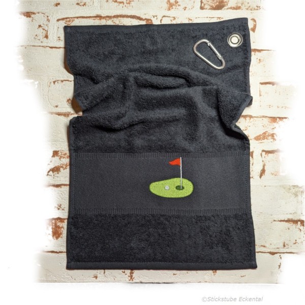 Golfhandtuch mit Golfmotiv