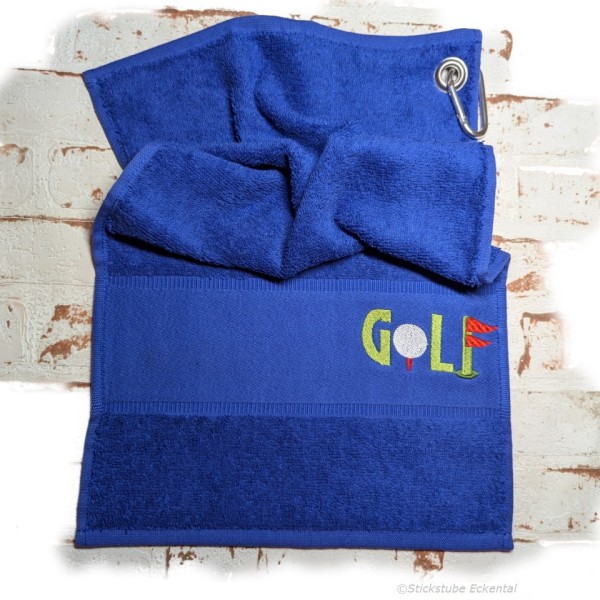 Golfhandtuch mit Golfmotiv