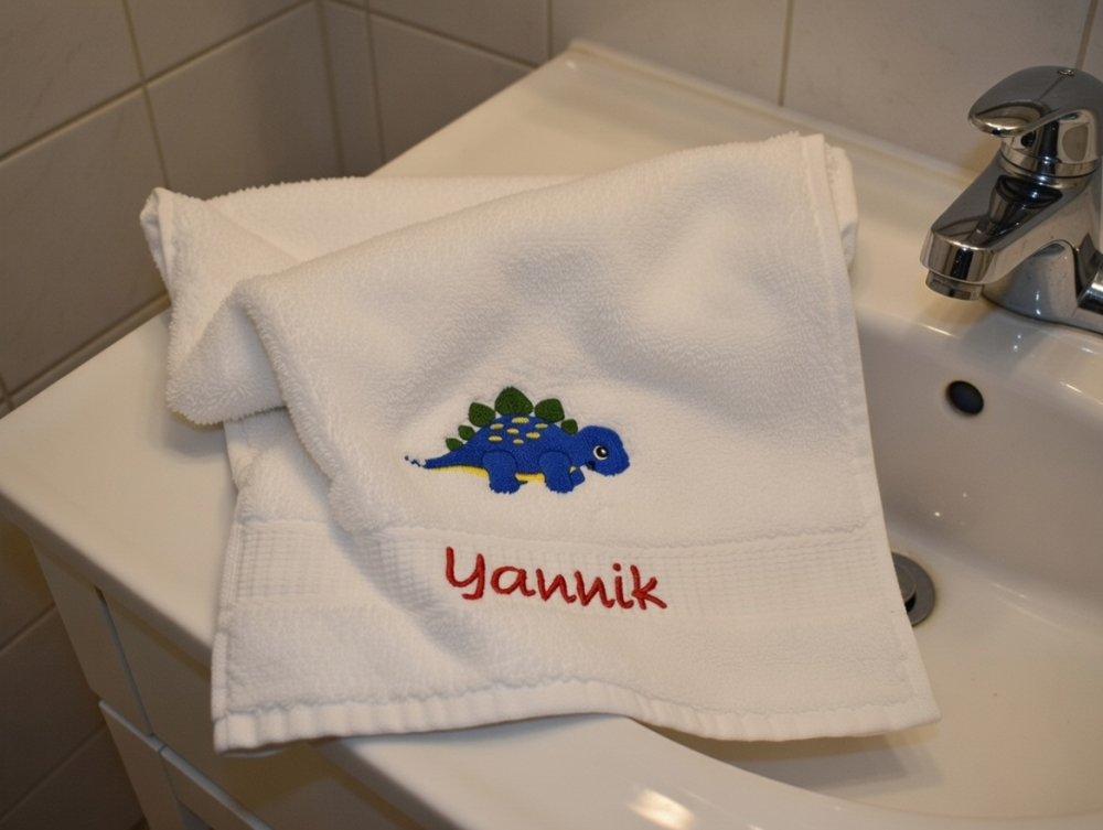 Dino Handtuch mit Namen
