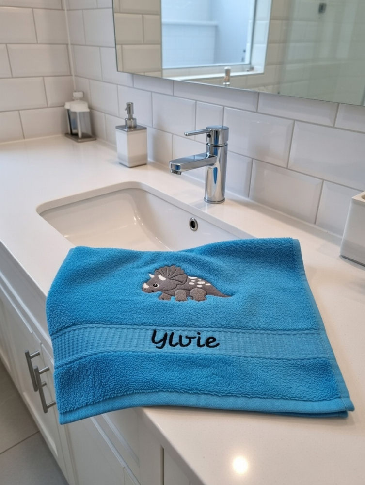 Dino Handtuch mit Namen