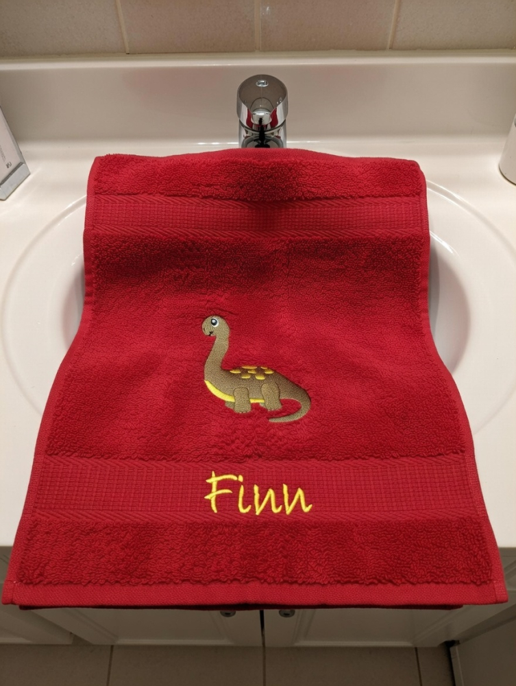 Dinosaurier Handtuch mit Namen