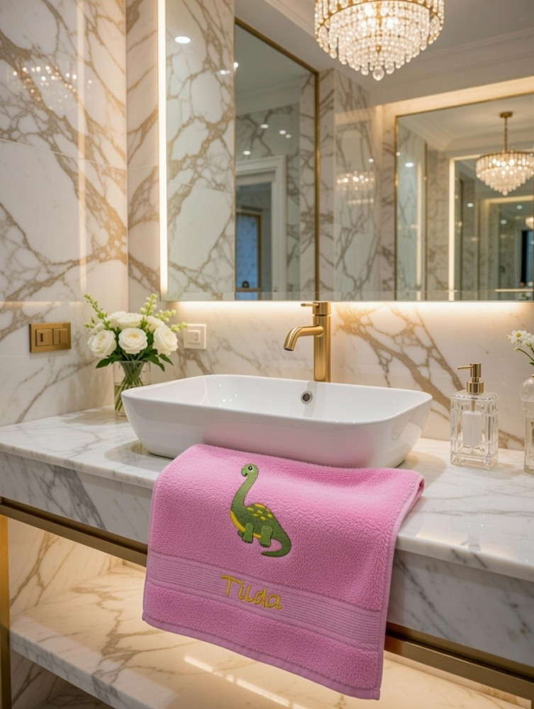 Dino Handtuch mit Namen