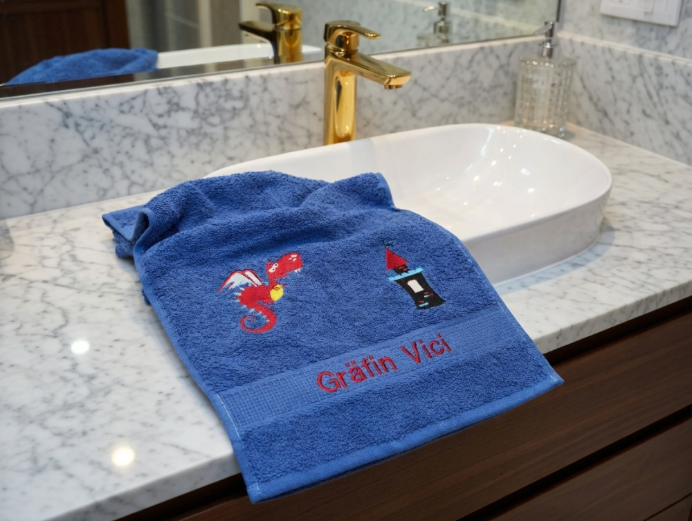 Handtuch Drache mit Namen