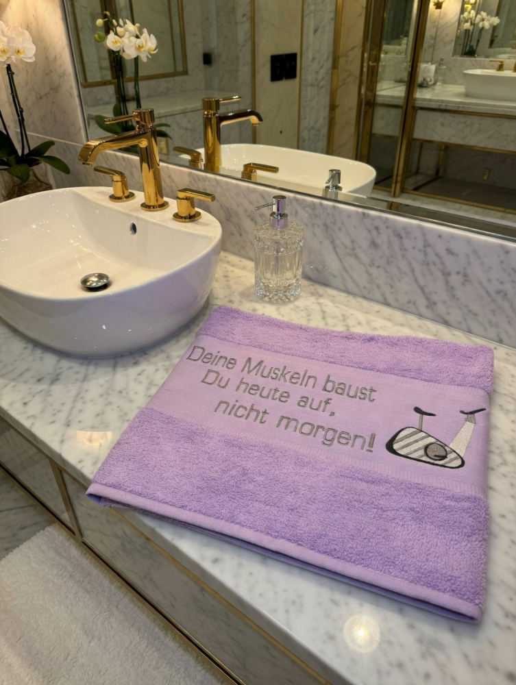 Handtuch mit Spruch