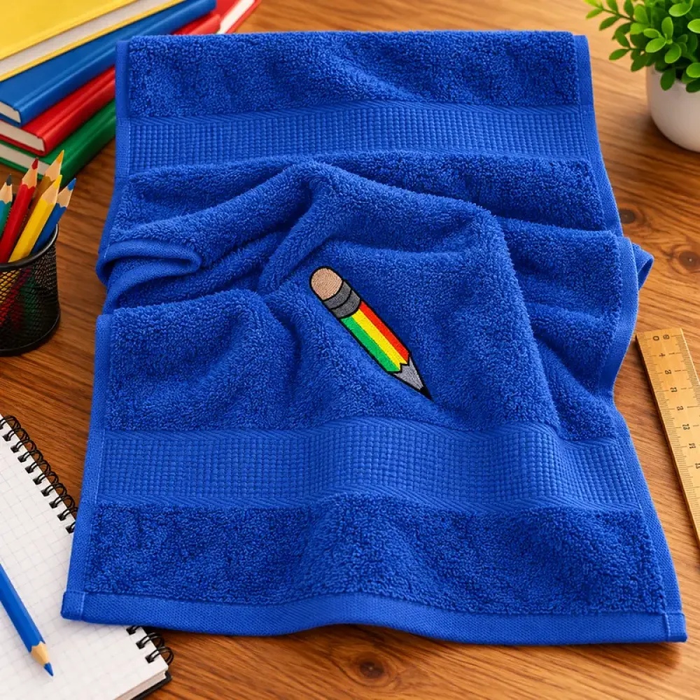 Bleistift Handtuch 30x50 cm mit Wunschname bestickt