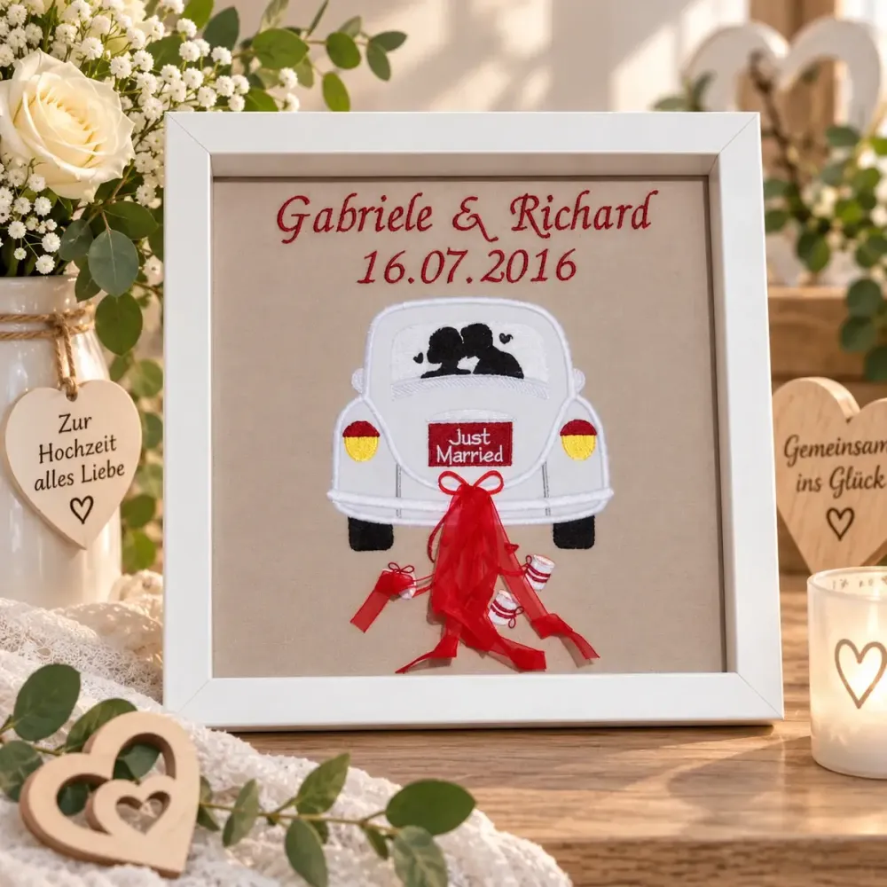 Bilderrahmen Hochzeit als besonderes Geldgeschenk für das Brautpaar