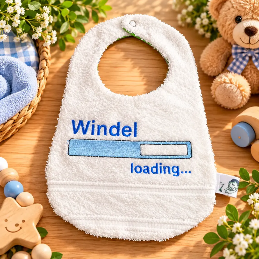 Baby Lätzchen Windel loading aus Baumwolle und Frottee