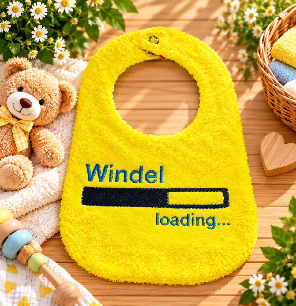Baby Lätzchen Windel loading aus Baumwolle und Frottee