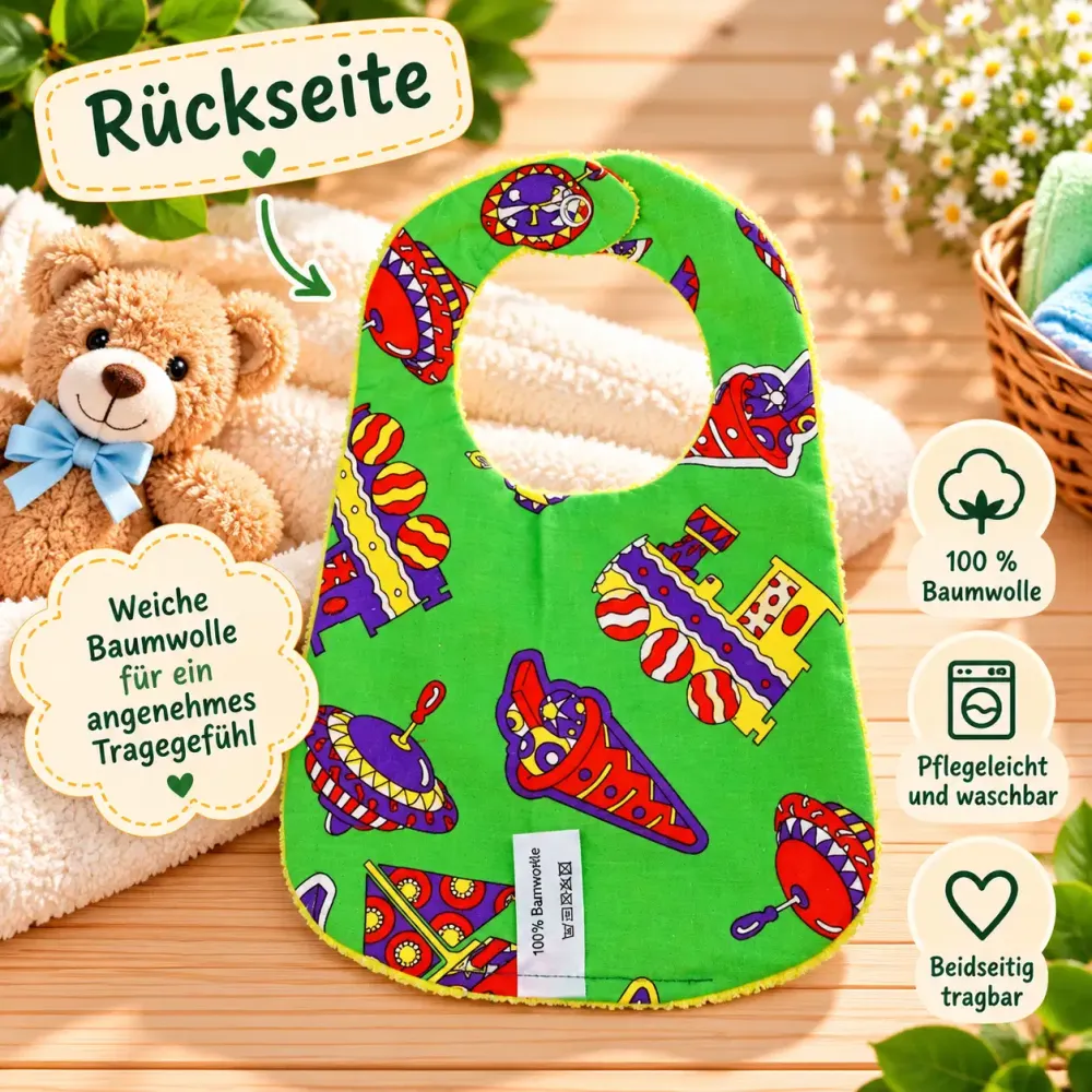 Baby Lätzchen INPUT OUTPUT aus Baumwolle und Frottee