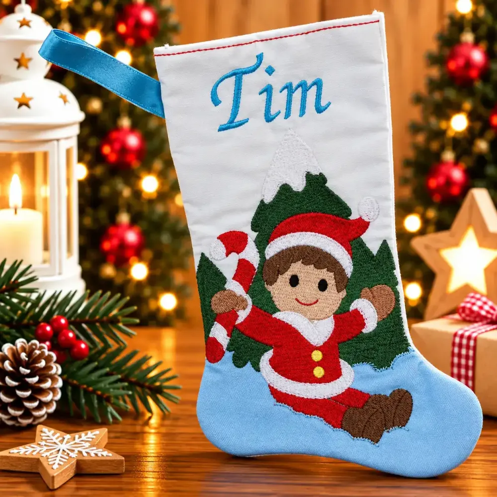 Nikolausstiefel Größe S mit Name Tim