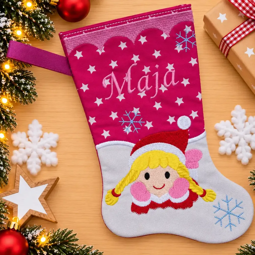 Nikolausstiefel Größe S mit Name Maja