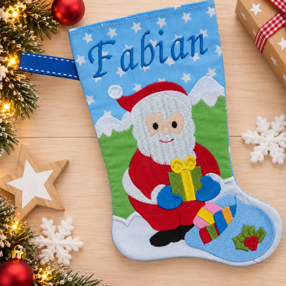 Nikolausstiefel Nikolaus Größe S mit Name Fabian