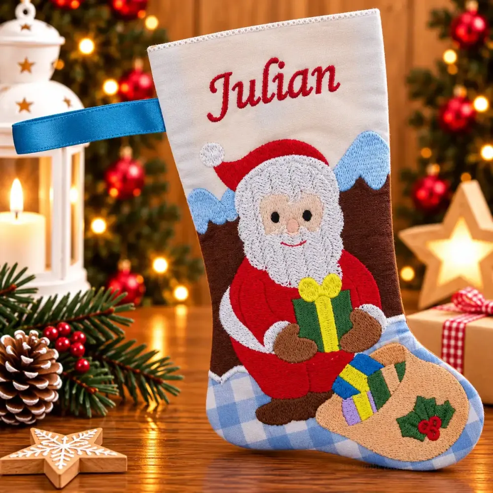 Nikolausstiefel Nikolaus Größe S mit Name Julian