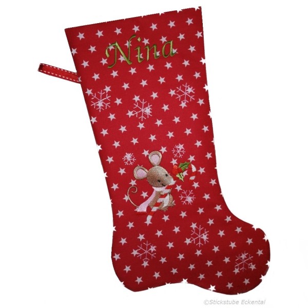 Nikolausstiefel Maus mit Name
