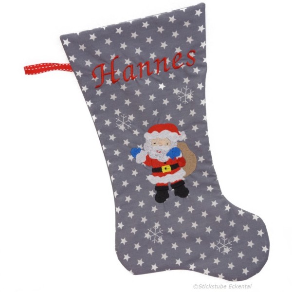Personalisierte Nikolausstiefel mit Weihnahctsmann