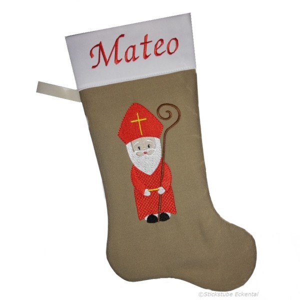 Nikolausstiefel Bischof XXL mit Name