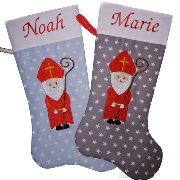 Nikolausstiefel Bischof XXL mit Name