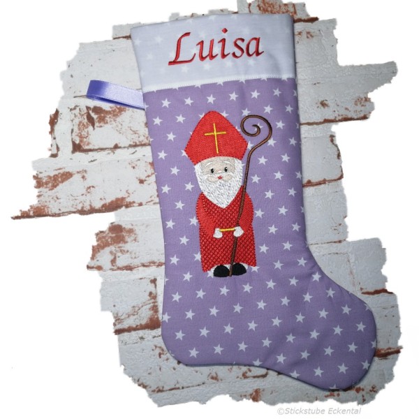 Nikolausstiefel Bischof XXL mit Name