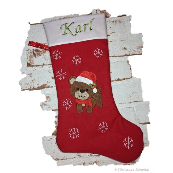 Nikolausstiefel Bär mit Namen