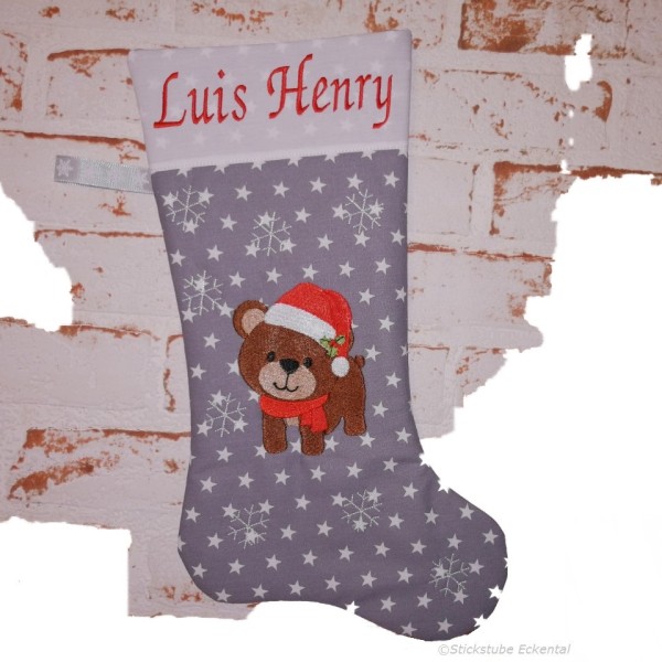 Bär Nikolausstiefel mit Namen