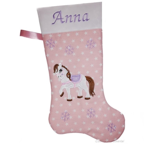 Personalisierte Nikolausstiefel altrosa