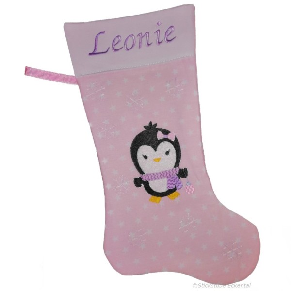 Personalisierte Nikolausstiefel XXL rosa