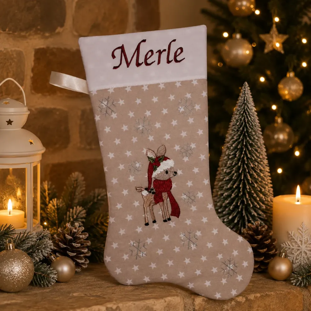 Nikolausstiefel Rentier mit Namen