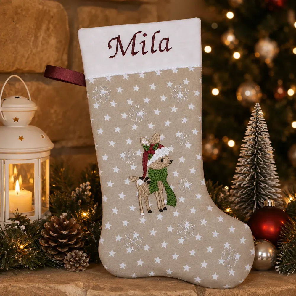 Personalisierbar Nikolausstiefel Rentier