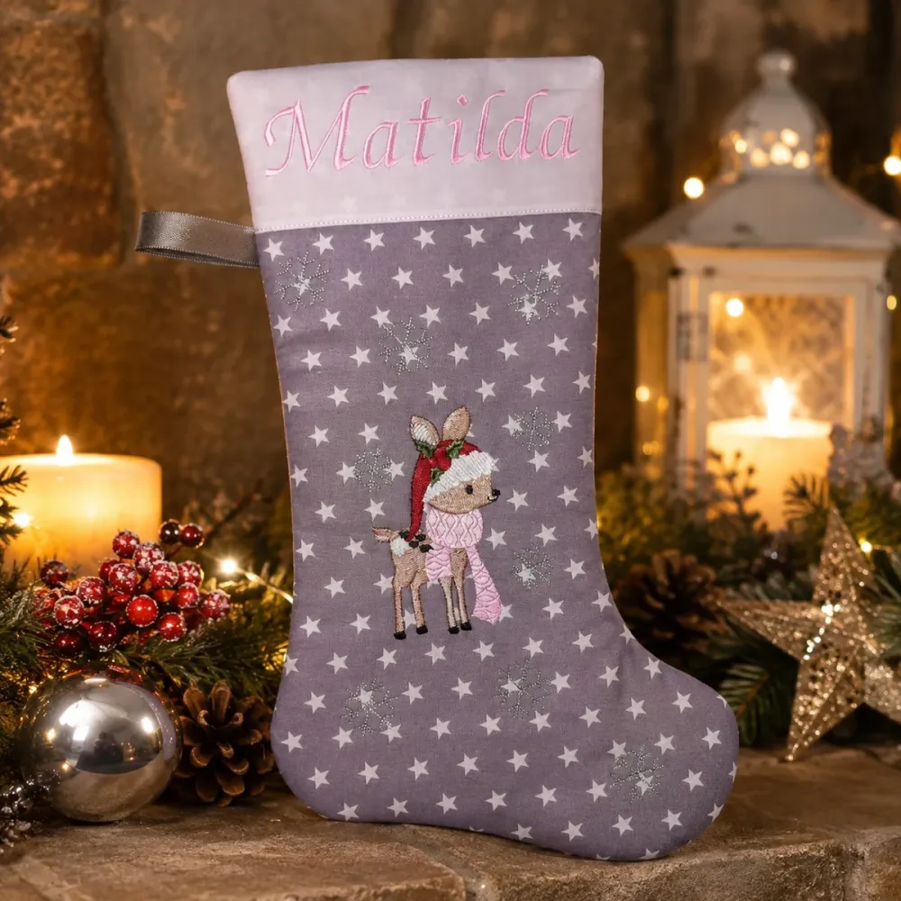 Rentier Nikolausstiefel mit Namen