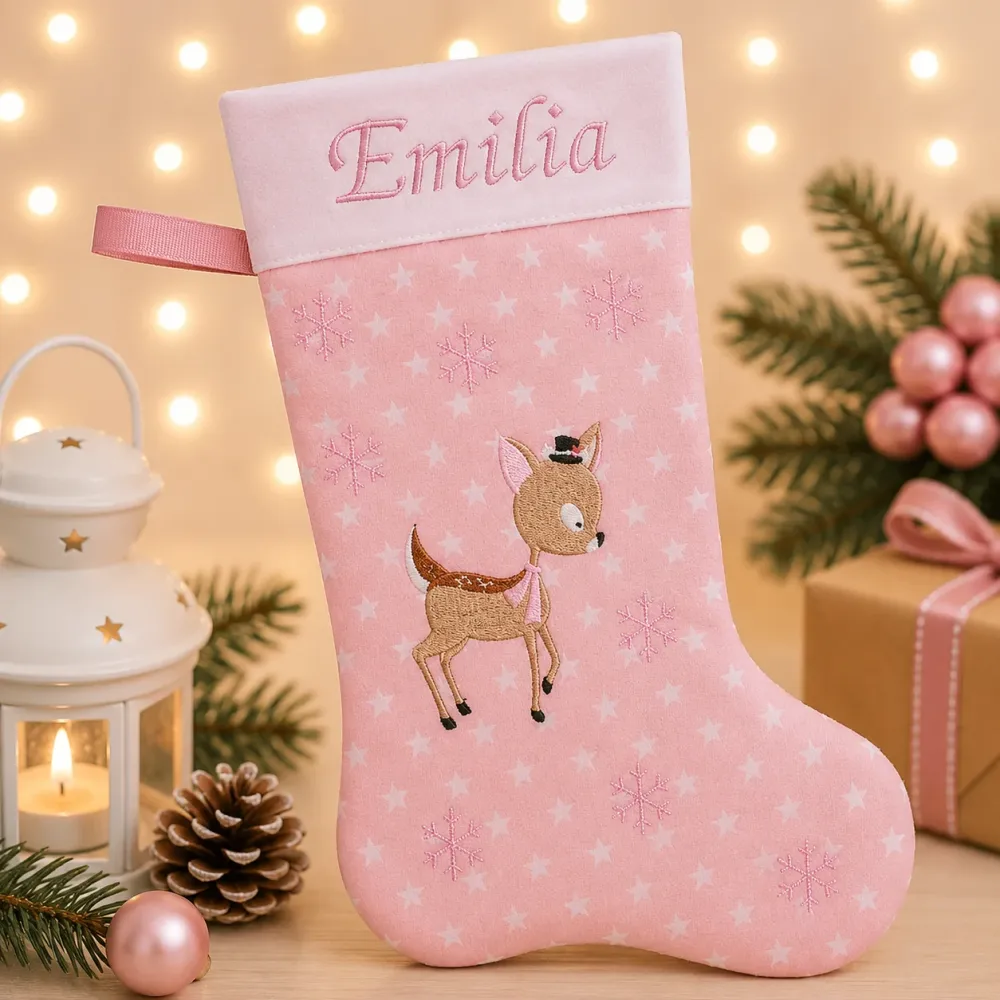 Personalisierte Nikolausstiefel altrosa