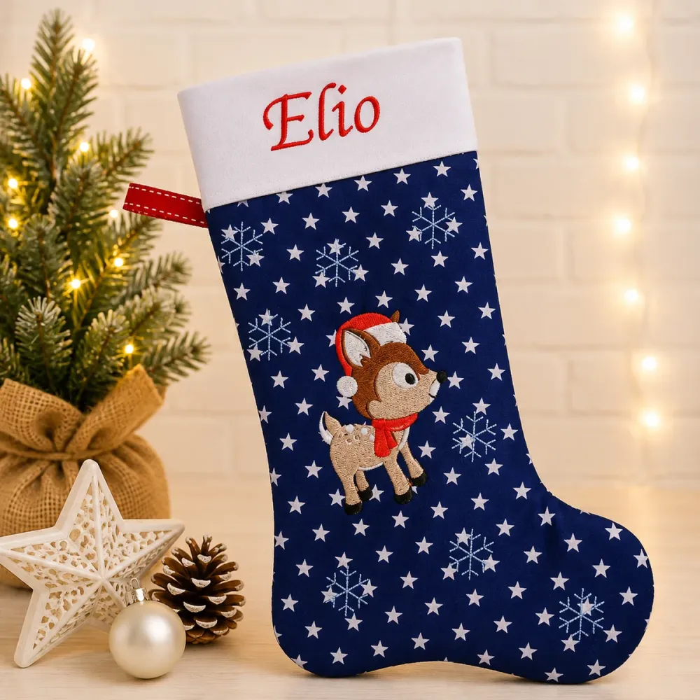 Nikolausstiefel Rentier mit Name