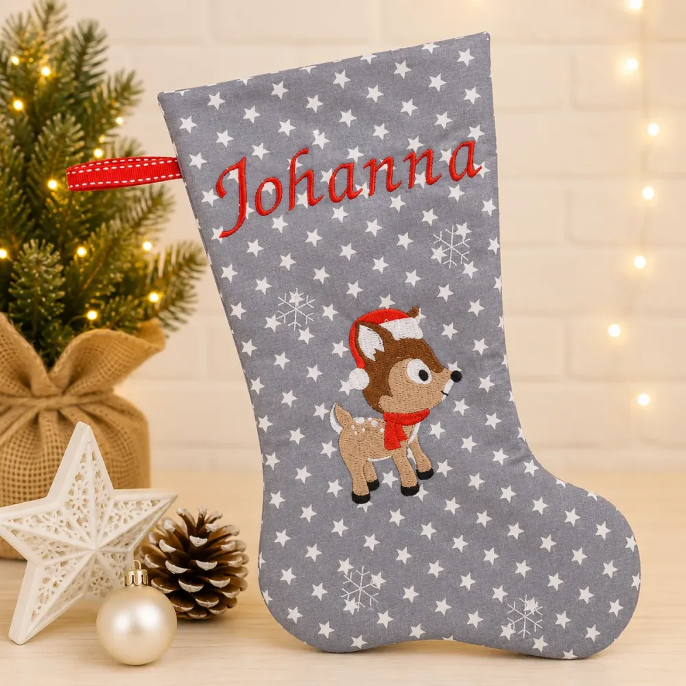 Nikolausstiefel Rentier mit Namen
