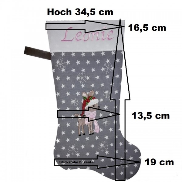 Nikolausstiefel mit Name Rentier
