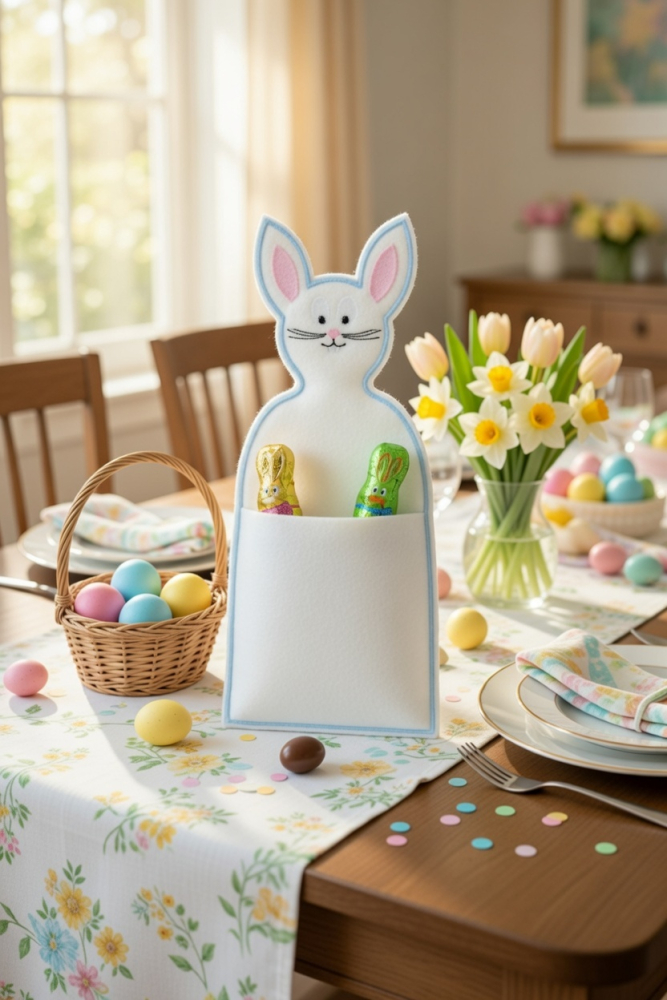 Hase mit Einstecktasche