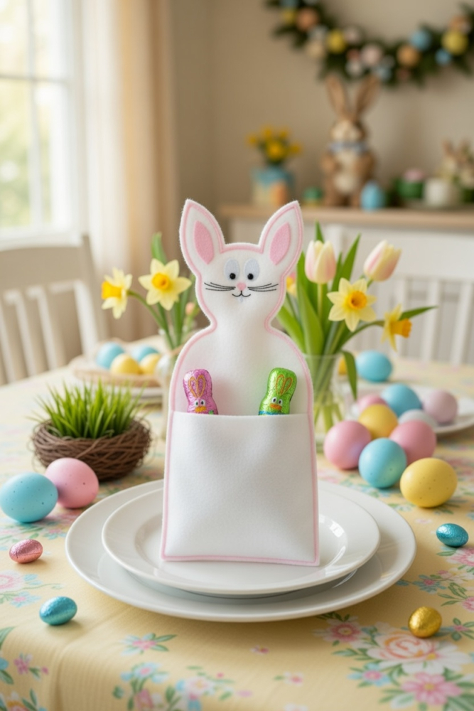 Hase mit Einstecktasche