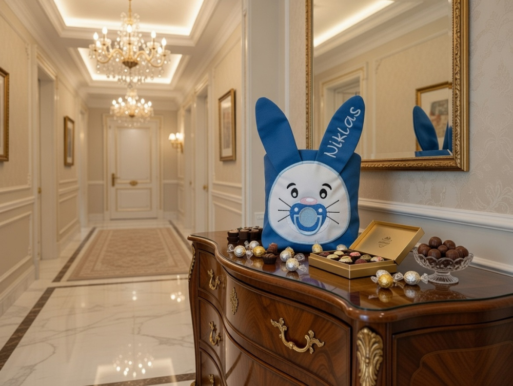 Hase Stoffkorb mit Namen