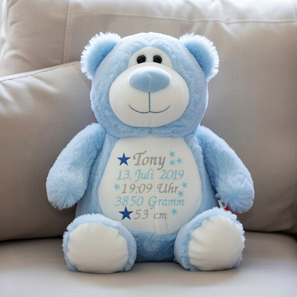 Bär Stofftier mit Wunschdaten