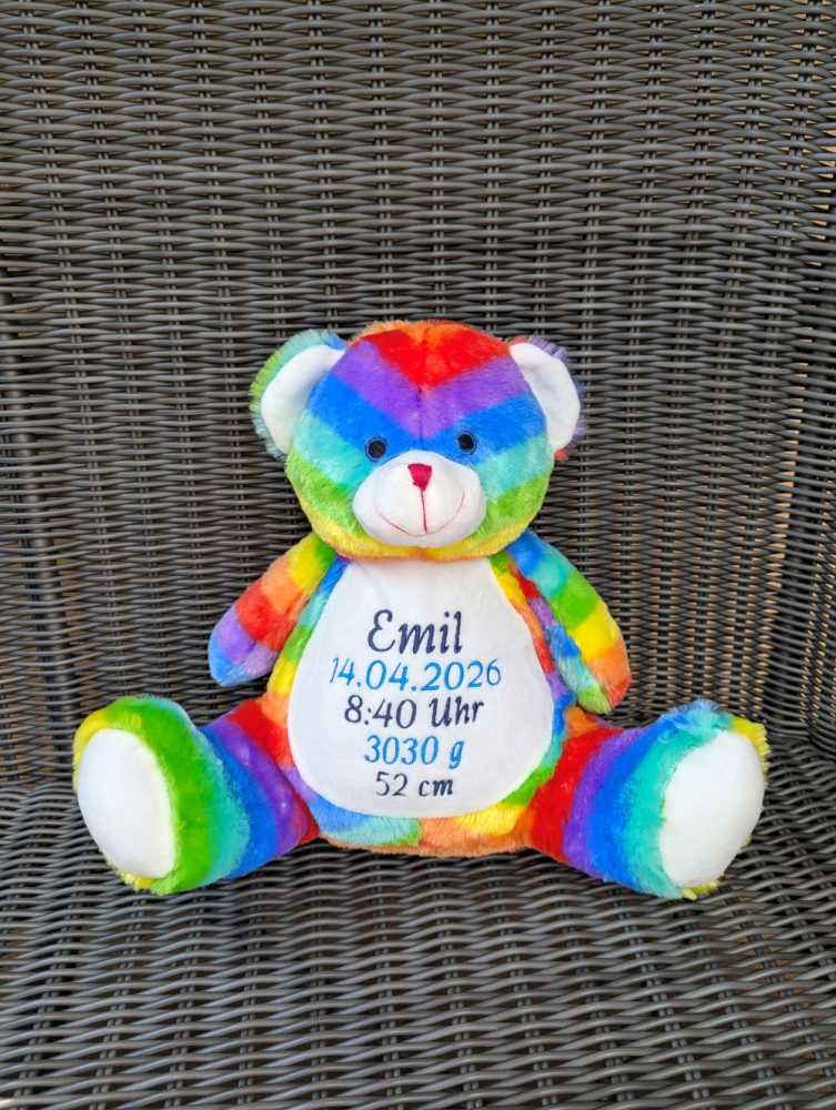 Regenbogen Bär mit Namen